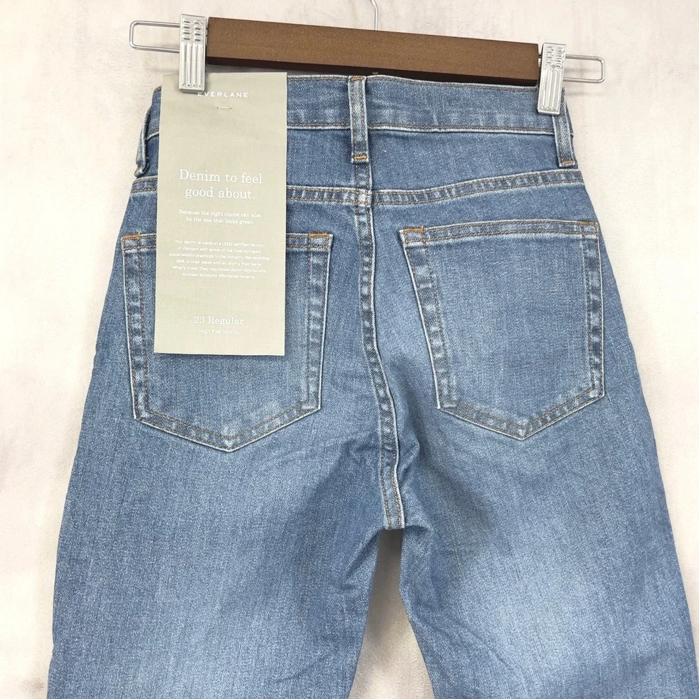 Everlane High Rise Skinny Jeans Womens 23 Stretch Minimalist Indie‎ Clean Girl